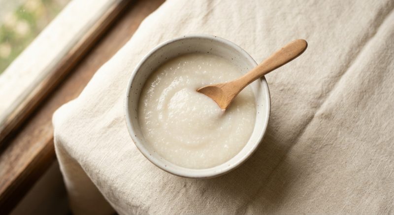 Ilustrasi hidangan Bubur Susu dengan ASI Perah
