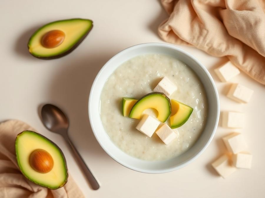 Ilustrasi hidangan Bubur Alpukat Tahu