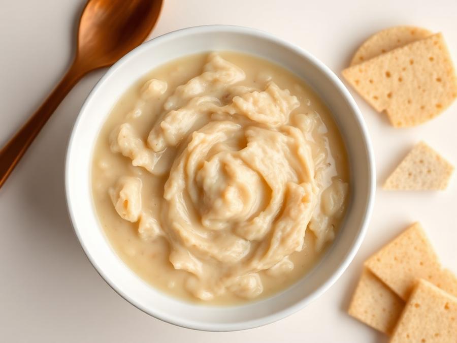 Ilustrasi hidangan Bubur Nasi Tempe