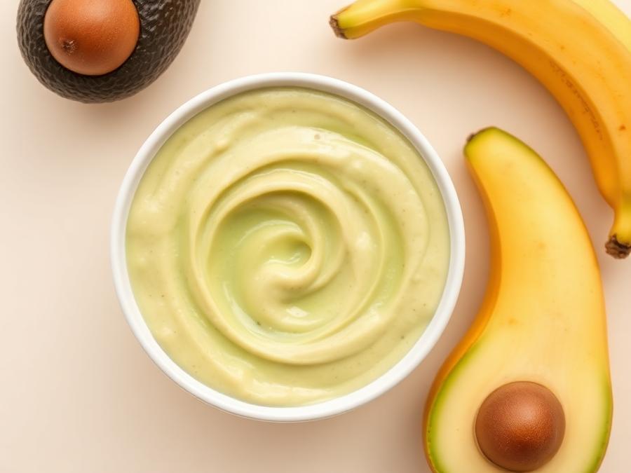 Ilustrasi hidangan Pure Pisang Alpukat