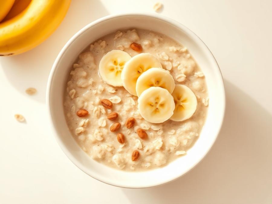 Ilustrasi hidangan Bubur Havermut Pisang