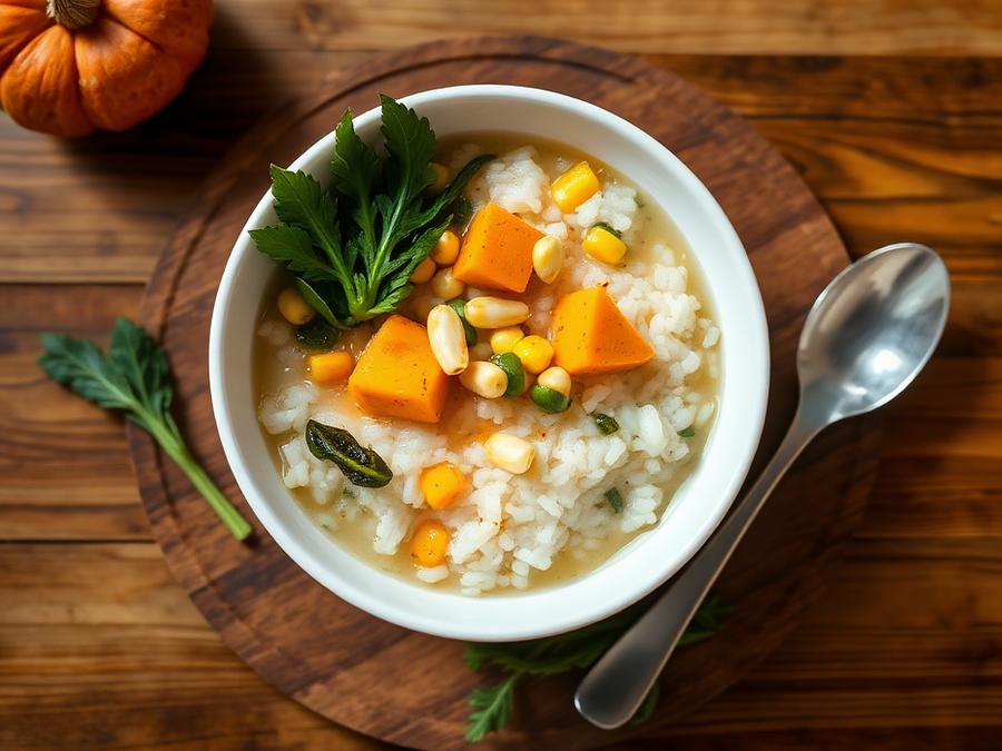 Ilustrasi hidangan Bubur Menado