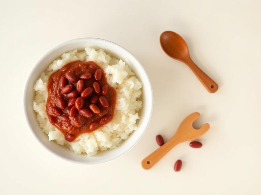 Ilustrasi hidangan Bubur Nasi Kacang Merah