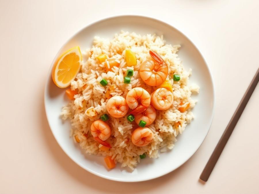 Ilustrasi hidangan Nasi Goreng Udang