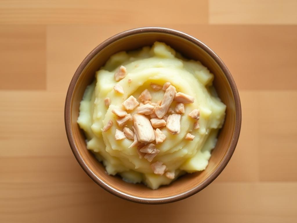 Ilustrasi hidangan Mashed Potato Chicken