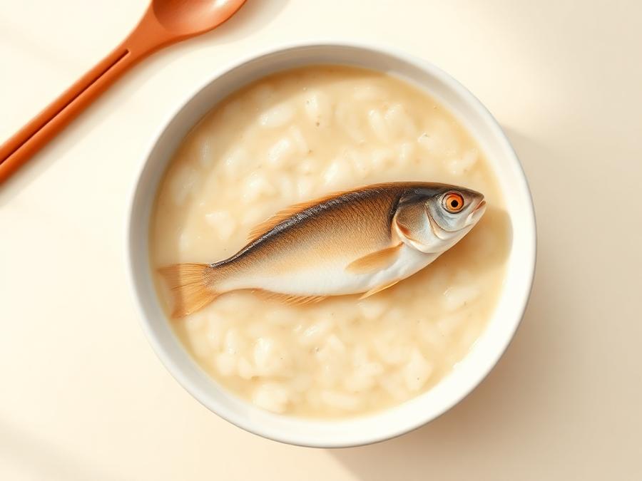 Ilustrasi hidangan Bubur Ikan gabus