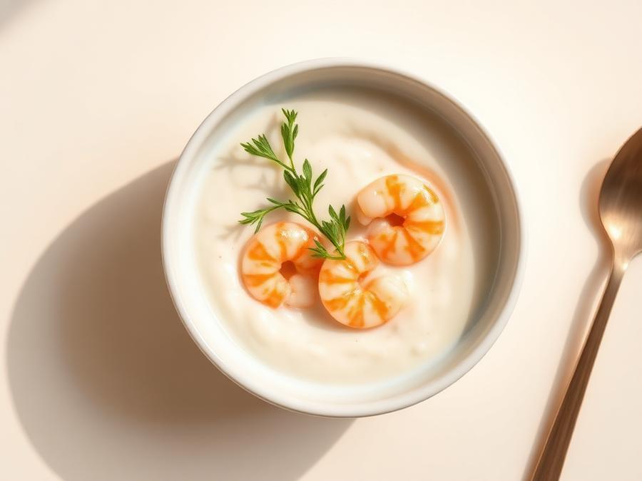 Ilustrasi hidangan Menu Udang tahu santan